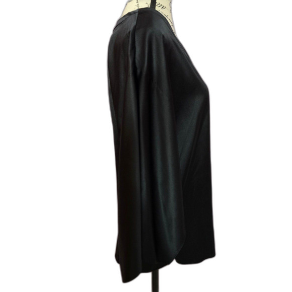 NWT Tahari Logan Silk asymmetrical crystal embellished tunic blouse - Picture 2 of 9